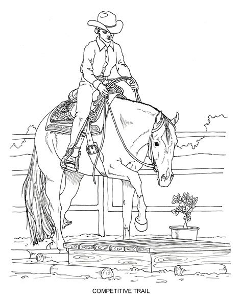 Cowgirl Rides A Horse – Coloring Pages and Books in。